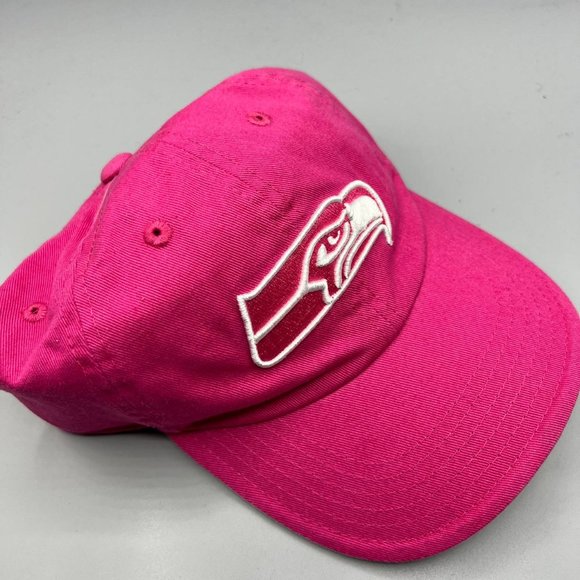 Seattle Seahawks Hat Youth Girls 7 - 16 Pink NFL Team Apparel Strap Back Cap New - Picture 5 of 7